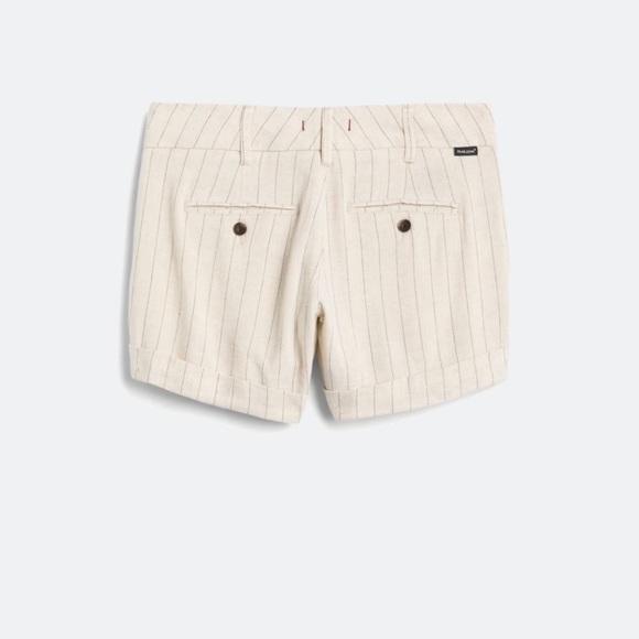 Dear John Cream pin striped Bermudas Tailored Summer Shorts size 27. - Picture 2 of 11